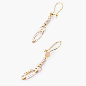 Boucle d'oreille en or rose simple